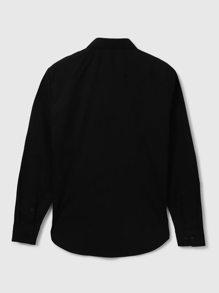 F/S POPLIN STR STRIPE PANEL BLOCK SHIRT image number 8